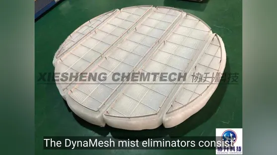 Plastic PP Wire Mesh Pad Demister for Gas and Liquid Separator